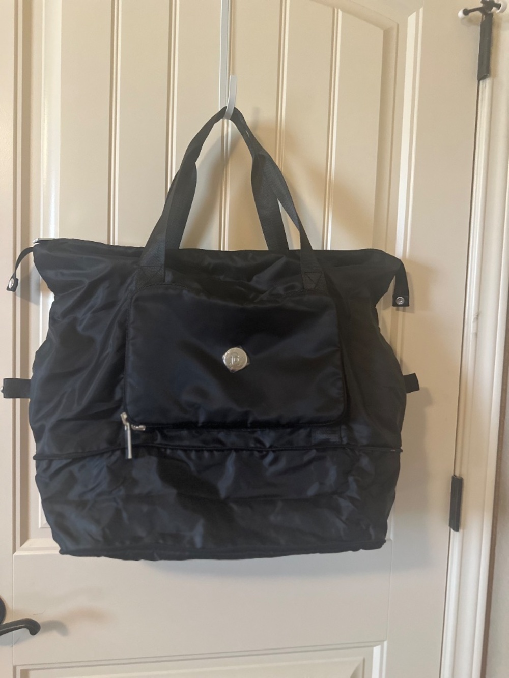 Joy Mangano CLEANBOSS Expandable Black Tote